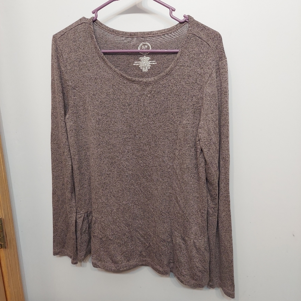 Maurices soft long sleeve basic flowy med purple